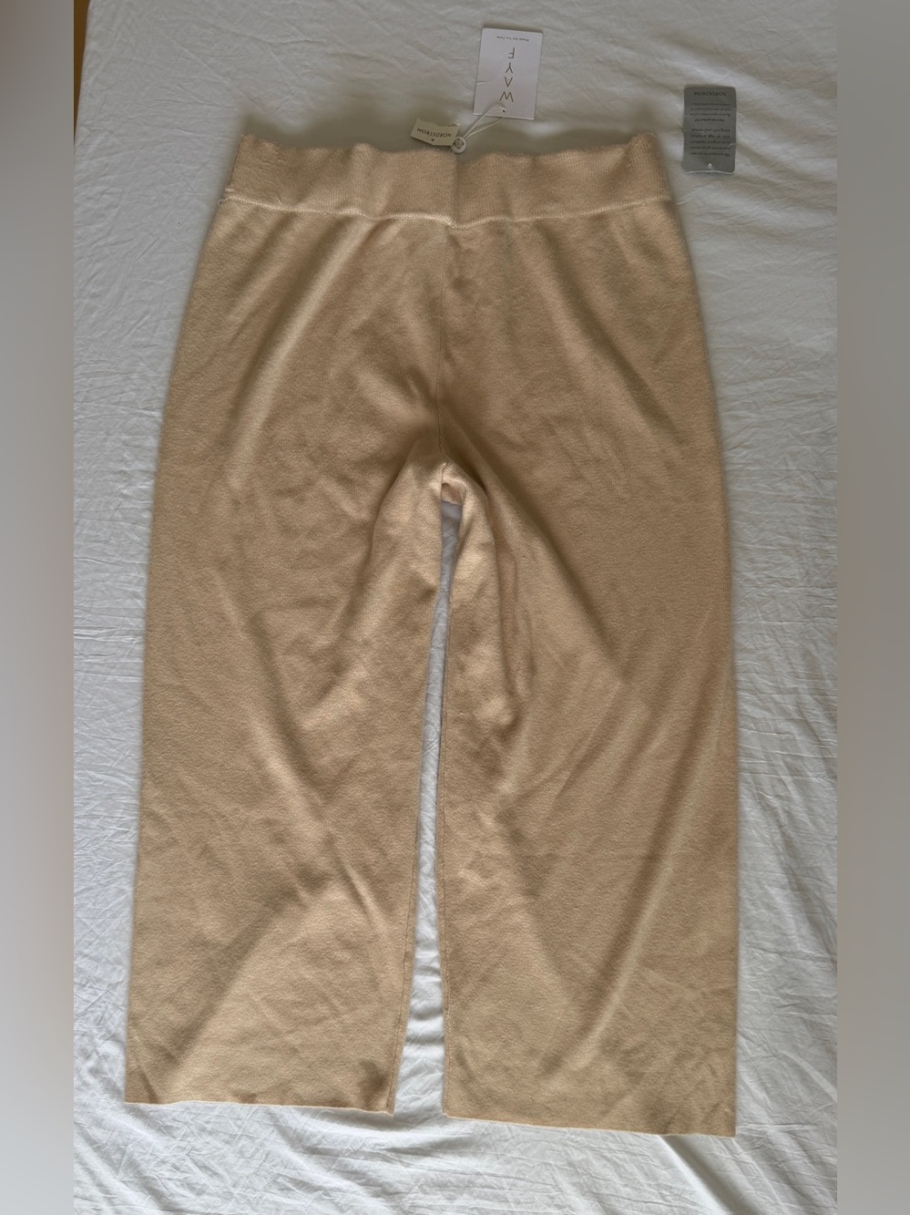 NWT WAYF Beige Knit Wide Leg Lounge Pants - Size 1X